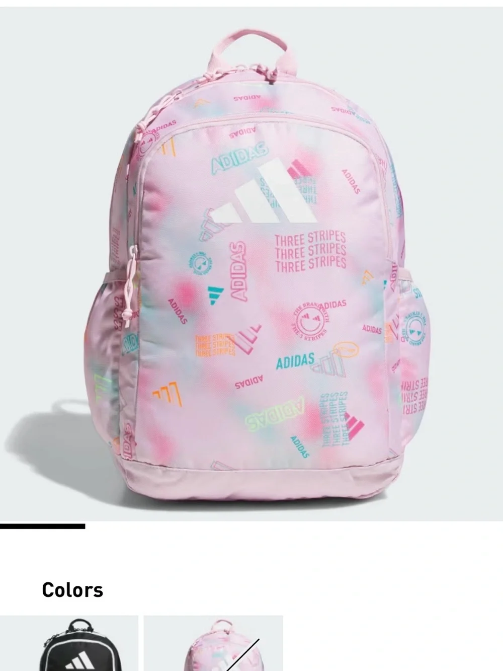 Adidas Light Pink Logo Backpack and Lunch bag set.